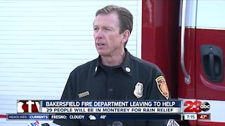 Bakersfield Fire leave to Monterey to provide help during winter weather season
