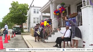 Drive-by birthday celebration, for Bishop Leroy Cannady, Sr.