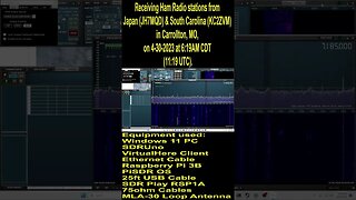 Receiving Ham Radio stations from Japan (JH7MQD) & South Carolina (KC2ZVM) in Carrollton, MO