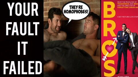 Bros movie star blames straights for gay rom com box office FAILURE! America is H0M0PHOBIC!