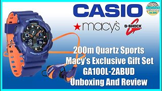 Macy's Exclusive Gift Set! | Casio G-Shock 200m Quartz GA100L-2A Unbox & Review