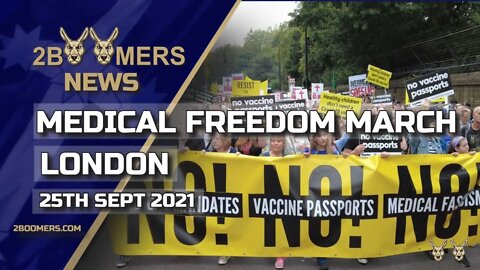 MEDICAL FREEDOM MARCH LONDON WITH DRONE FOOTAGE - 25TH SEPTEMBER 2021