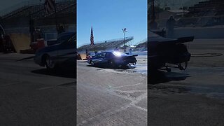 Thunderbird making some noise and smoke in the burnout box