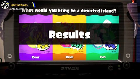 Splatoon 3 - Splatfest #1 (Global): Gear vs. Grub vs. Fun - Final Results