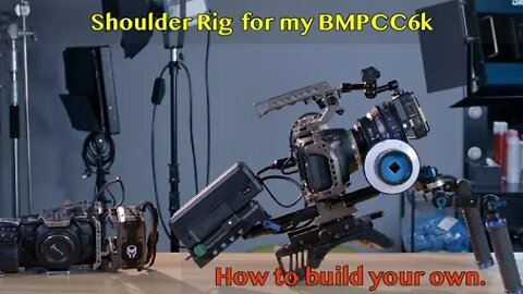 BMPCC6K Shoulder Rig Constructed form older used parts. #bmpcc6k #bmpcc4k #bmcc #filmmaking101