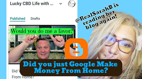 Did You Just Google, Make Money From Home? Oh my, @RealSarahB is Prof-reading her blog to us again!