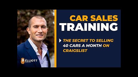 CAR SALES TRAINING - The secret to selling 40 cars a month on Craigslist.