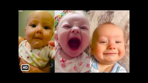 Cute Baby Trying to Say First Words