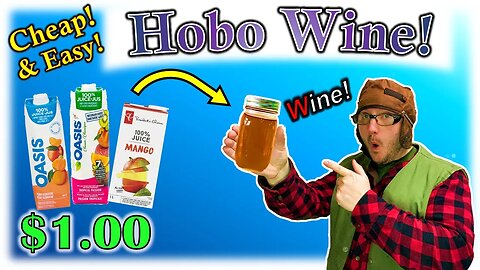 Cheap & Easy Hobo Wine! (how to make cheap homemade wine/alcohol with juice)