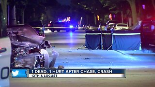1 Dead, 1 Injured after chase, crash