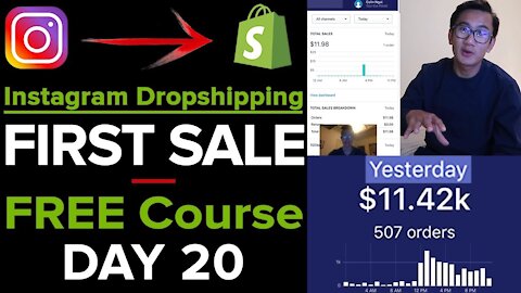 [Free Course 20/21] Instagram Dropshipping: Getting Your FIRST Shopify SALE! - LIVE WALKTHROUGH!