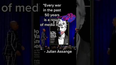 Julian Assange Said WHAT?! 🤯 Media Lies Us into War Wikileaks Founder Antiwar #quotes #shorts