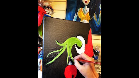 Really fast Grinch painting