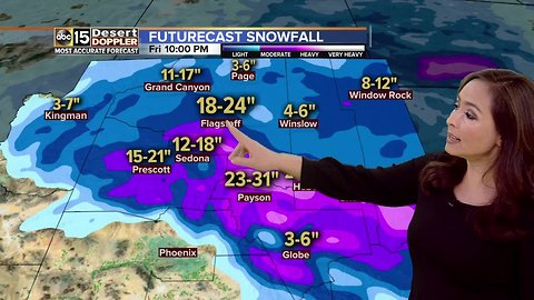 Arizona weather forecast: Big winter storm hitting parts of state