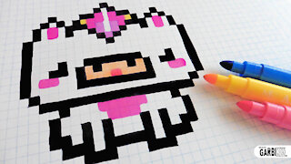 how to Draw Kawaii Unicorn - Hello Pixel Art by Garbi KW 1