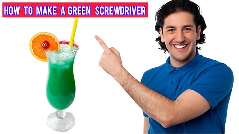 How to make a green screwdriver cocktail recipe 🍹