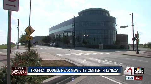 Traffic trouble near new city center in Lenexa