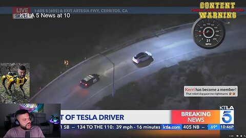 TESLA CAR CHASE #chase #california #policechase