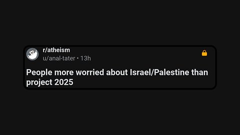 People more worried about Israel/Palestine than project 2025