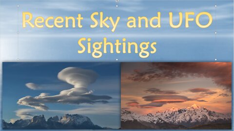 Recent Sky Anomalies and UFO Sightings