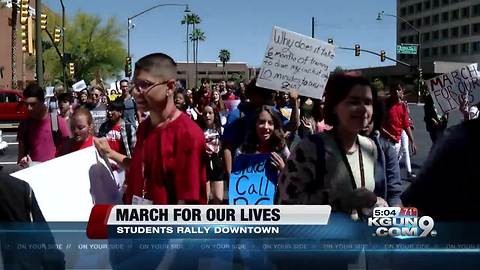 Tucson students protest against gun violence