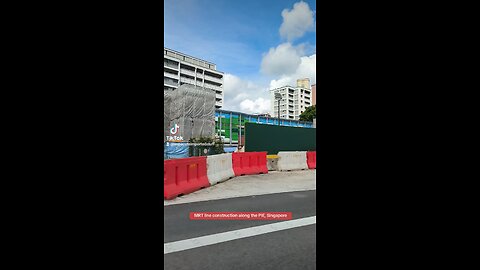 MRT Line Construction Along the PIE in Singapore