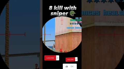 8 kill with sniper in 14 second 😱 #games #gta #gtavc #ytshort #shorts