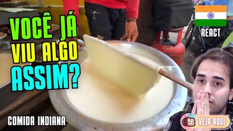 VOCÊ JÁ VIU ALGO ASSIM? SERIA NATA OU COALHO? Reagindo a COMIDAS DE RUA INDIANAS | Veja Aqui Reacts