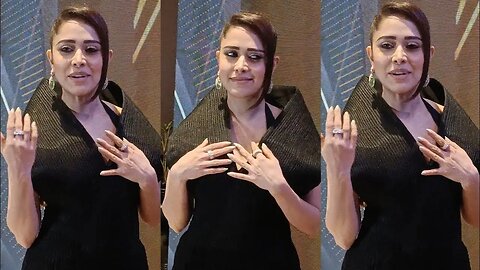 Hot looking Nushrratt Bharuccha In Black at Mid Day Showbiz Icon Awards 2023 😍🔥📸