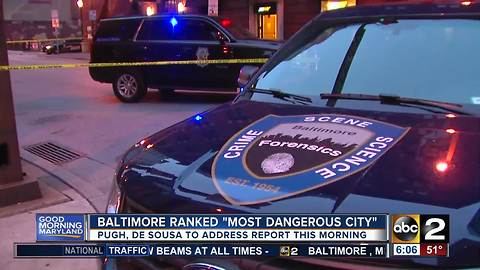 Baltimore named 'nations most dangerous city' by USA Today