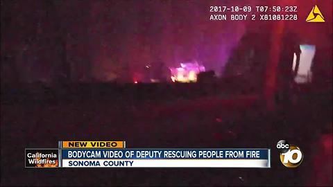 Bodycam video of deputy rescuing people from Sonoma fire