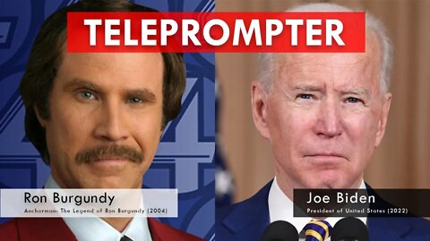 US president reads TELEPROMPTER instructions - Ron Burgundy (Anchorman) | Joe Biden