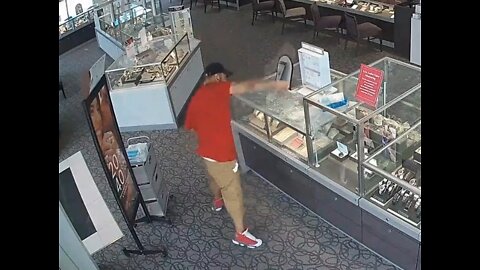 Thief Fails At Smash & Grab, Gets Chased Out