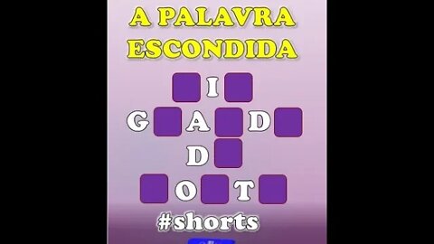 DESCUBRA A PALAVRA ESCONDIDA #shorts