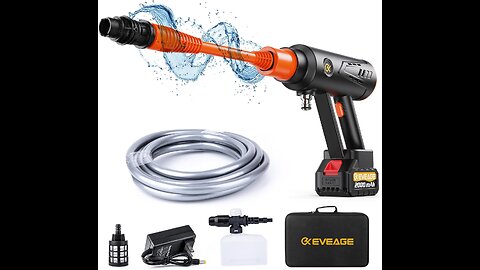 EVEAGE Q7 Cordless Power Pressure Washer, MAX 1000-PSI, 2.5 GPM | LINK IN DESCRIPTION | BUY NOW