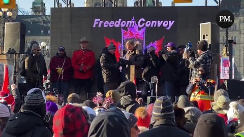 PPC Leader Maxime Bernier Delivers A Speech At The Freedom Protest In Ottawa