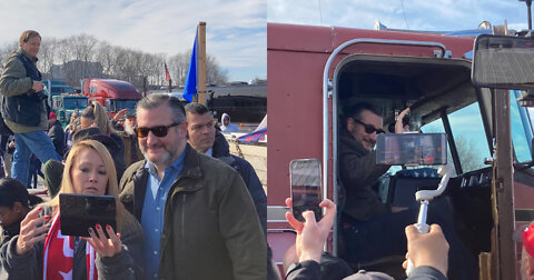 Ted Cruz Rides Shotgun In Lead Truck to Kick Off Fourth Day of ‘People’s Convoy’