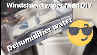 Make windshield wiper fluid out of dehumidifier water