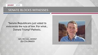 Sen. Gardner votes against new witnesses, Sen. Bennet votes for them in impeachment trial