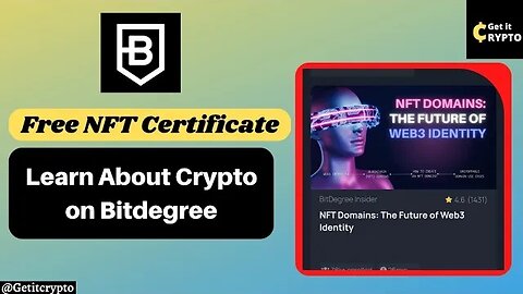 Bitdegree: learn Free Crypto & Blockchain certificate course on Bitdegree