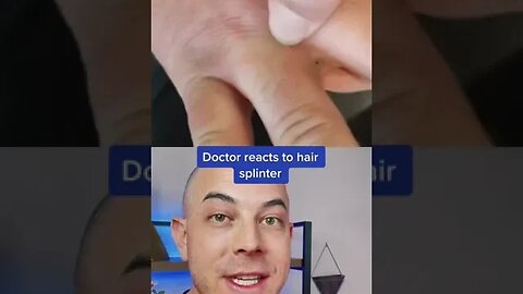 Derm reacts to crazy hair splinter! #barber #hairsplinter #dermreacts #splinterremoval