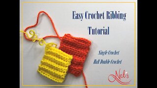 Easy Crochet Ribbing Tutorial