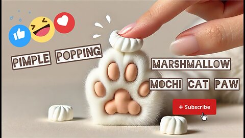 Marshmallow Mochi Cat Paw Pimple Popping ASMR #pimplepopping #visualasmr #satisfying