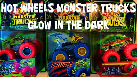 Hot Wheels Monster Trucks Glow In The Dark Trucks Unboxing