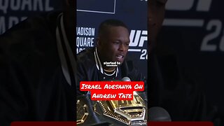 Israel Adesanya On Andrew Tate #mgtow #topg #redpill #shorts #andrewtate