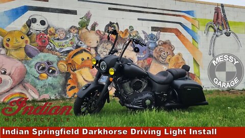 Indian Springfield Dark Horse Modification - Driving Light Install