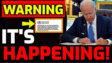 US Sovereignty Warning: Overriding The US Constitution!! Biden To Sign New Law: WHO 'International Treaty For Health Emergency Powers' Affecting US Citizens! It's Going To Happen This Month!!