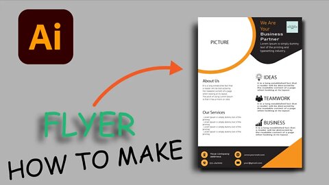 How to make a Professional Business Flyer Template Graphic Design Adobe Illustrator cc 2022 #short