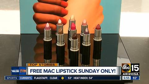 Get FREE lipstick at MAC on Sunday