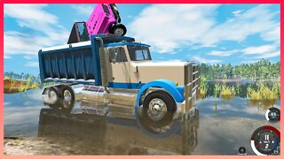 TruckFails | Cars vs Massive Potholes #134 | BeamNG.Drive |TrucksFails